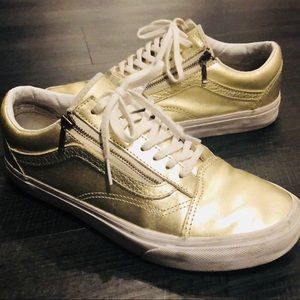 Vans Old Skool Zip, Gold, Women 8.5/Men 7
